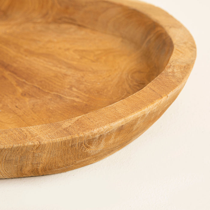 Rojo Teak Decorative Bowl 30 Cm Natural