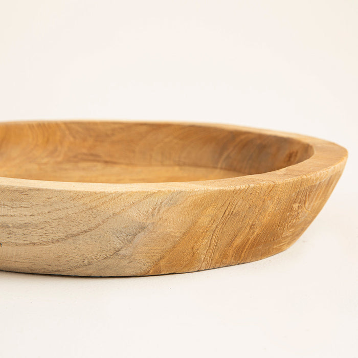 Rojo Teak Decorative Bowl 30 Cm Natural