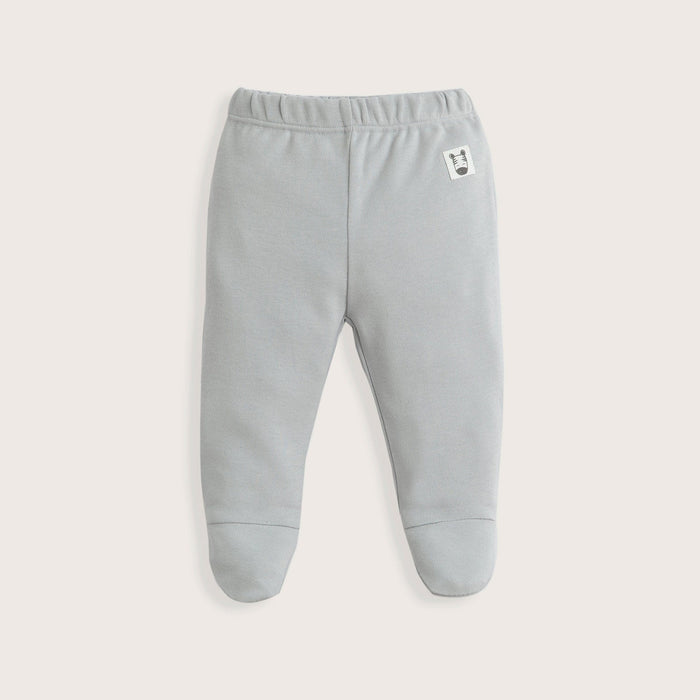 Grey Zebra Newborn Printed Footed Pants Grey