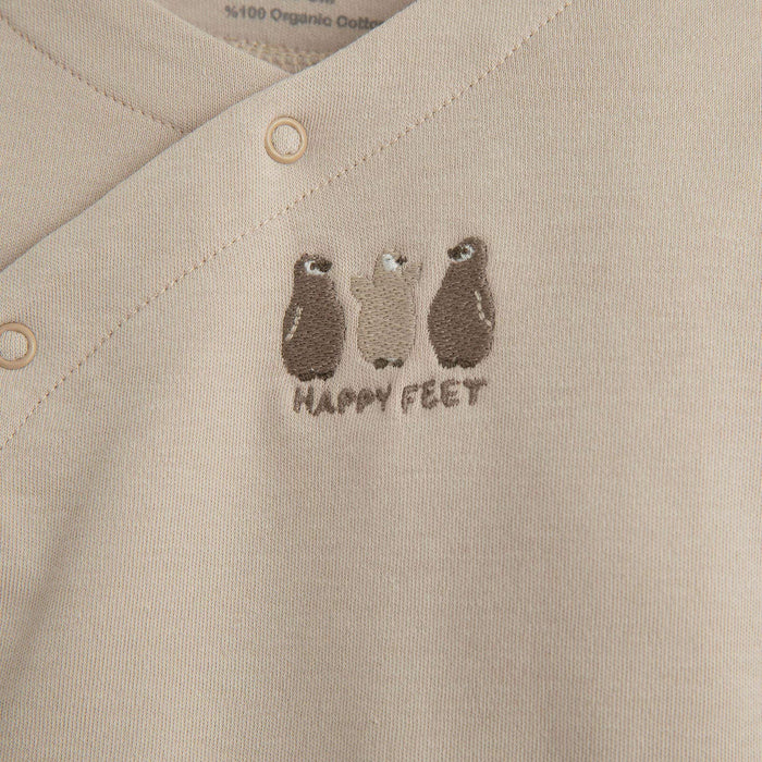 Happy Feet Newborn Double Breasted Ringel Body Stone