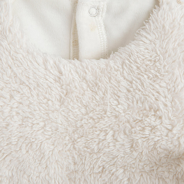 Wool Lamb Newborn Jumpsuit Vanilla