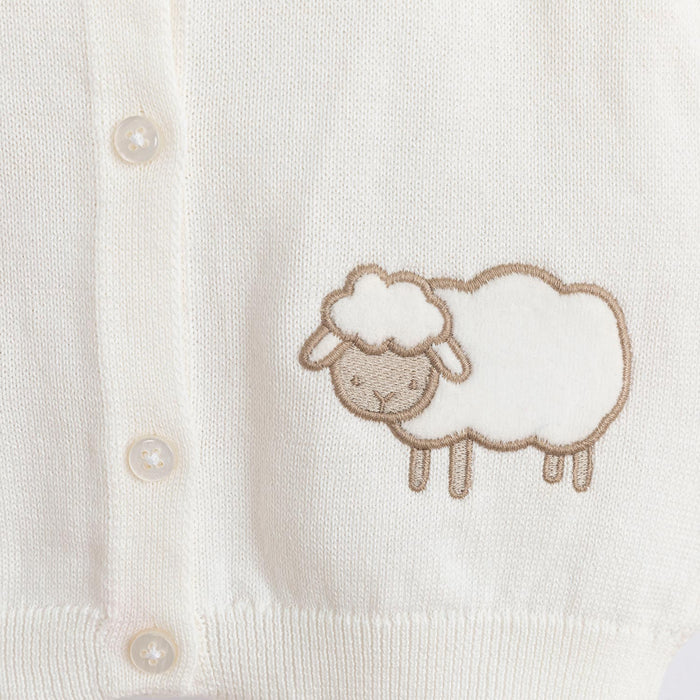 Wool Lamb Knit Cardigan Vanilla