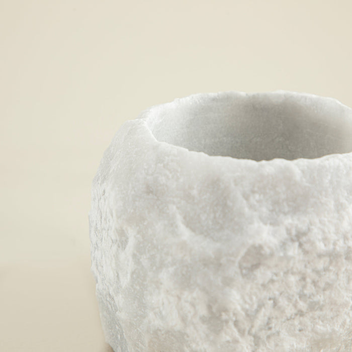 Petra Candle Holder Small Size White