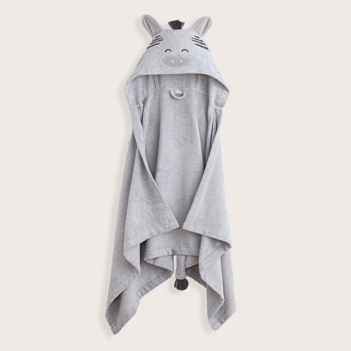 Grey Zebra Swaddle Towel Grey