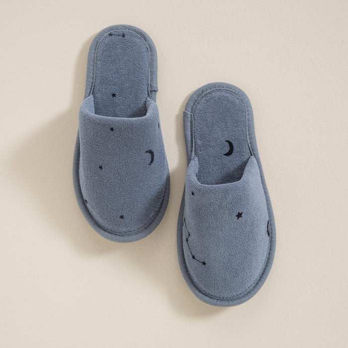 Galactic Bath Slippers indigo