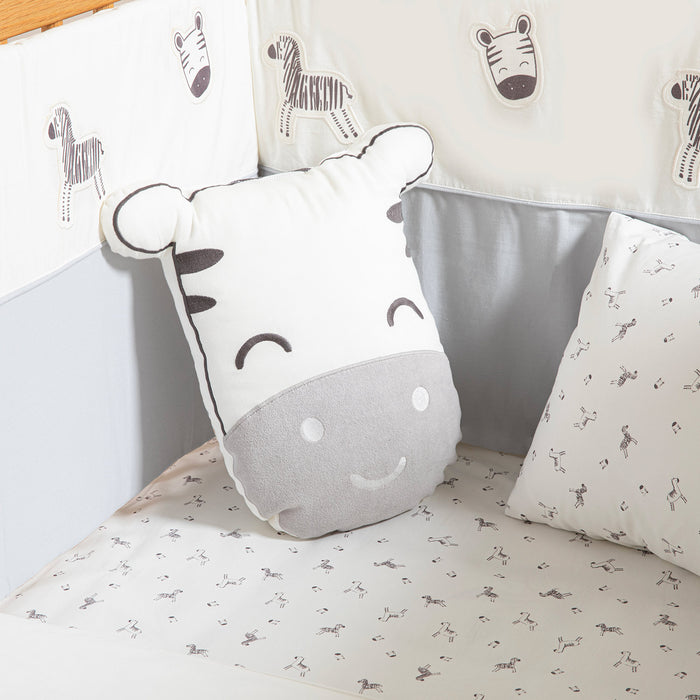 Grey Zebra Deco Pillow Ecru/Grey