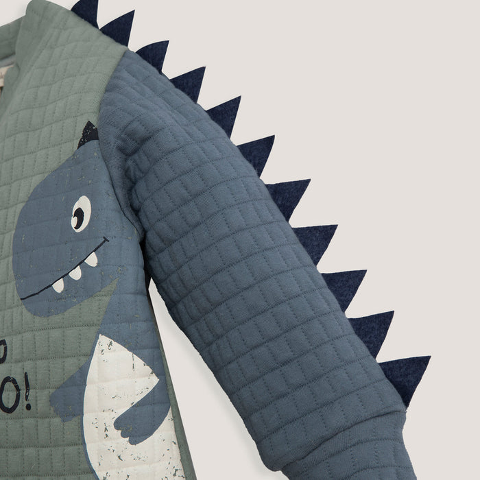 Pyjama Dino Printed Jumpsuit Grey