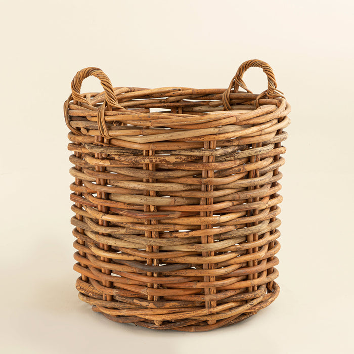 Tropia Rattan Round Basket L Grey