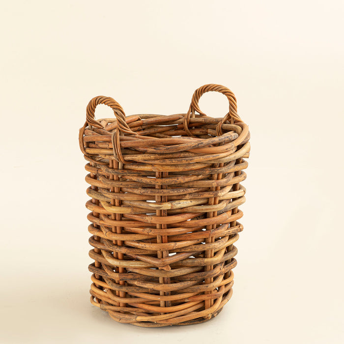 Tropia Rattan Round Basket M Grey