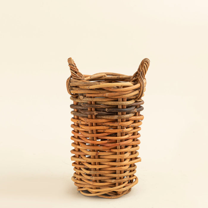 Tropia Rattan Round Basket S Grey