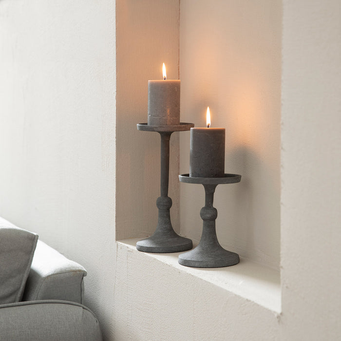 Hanner Candle Holder S Grey