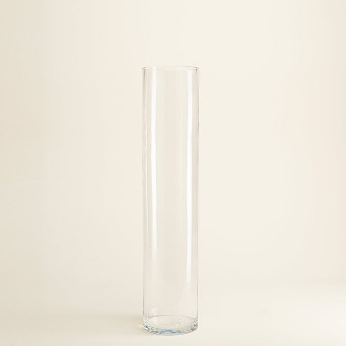 Ontia Cylinder Glass Vase Transparent