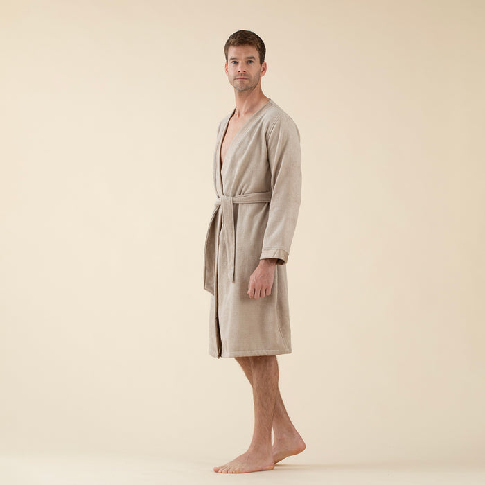 Floss Unisex Bathrobe Beige