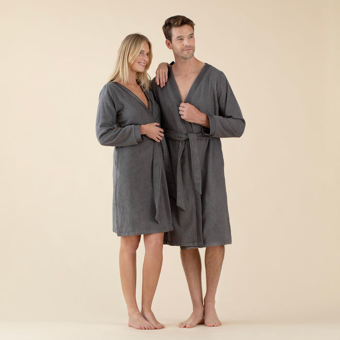 Floss Unisex Bathrobe Dark Grey