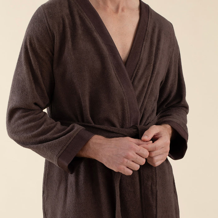 Floss Unisex Bathrobe Dark Brown