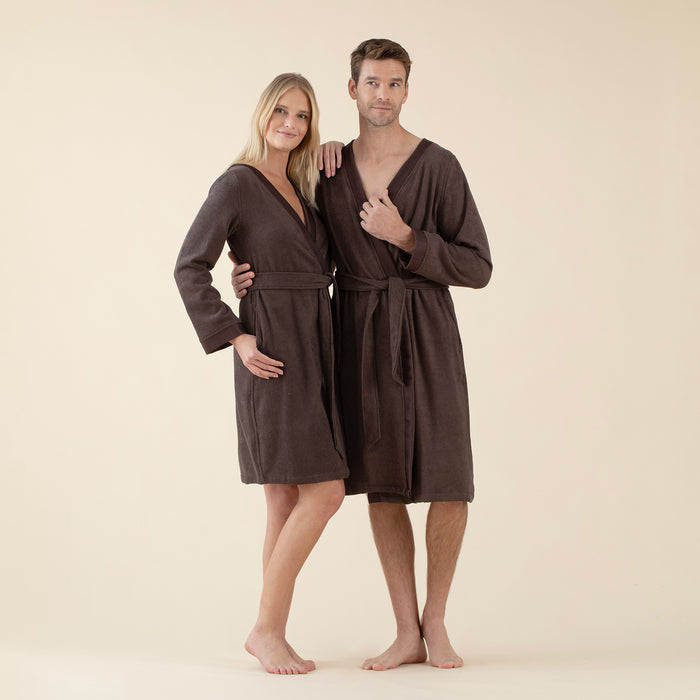 Floss Unisex Bathrobe Dark Brown