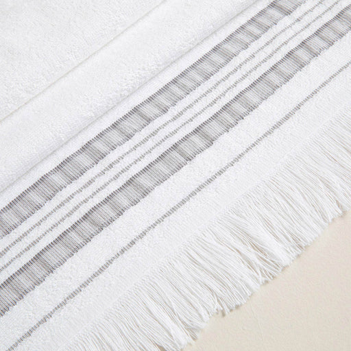 Derin Face Towel 50x90 cm White/Light Grey/Dark Grey