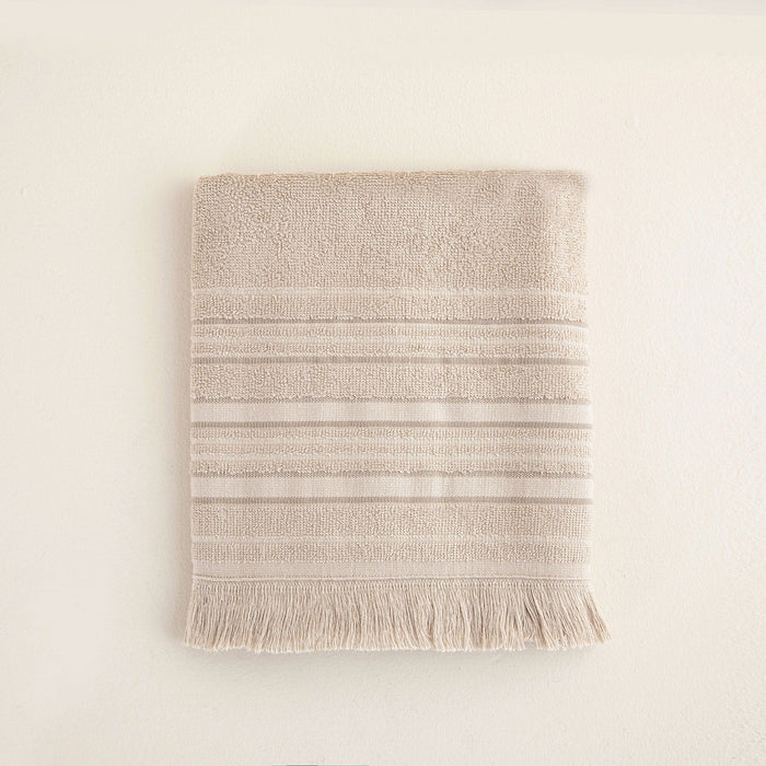 Derin Face Towel 50x90 cm Beige/Dark Beige/Ecru