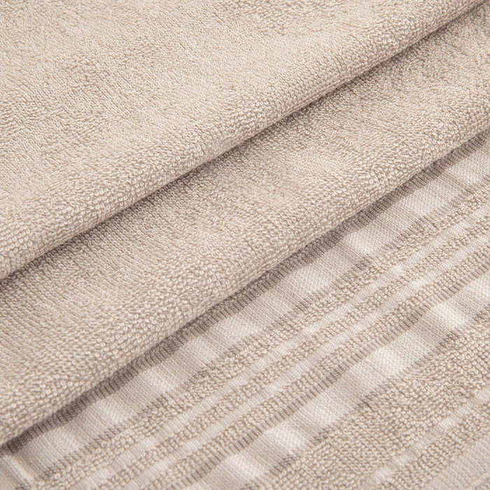 Derin Bath Towel 100x150 cm Beige/Dark Beige/Ecru