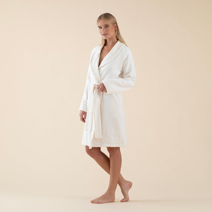 Lagos Woman Bathrobe Ecru