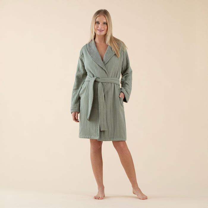 Lagos Woman Bathrobe Green