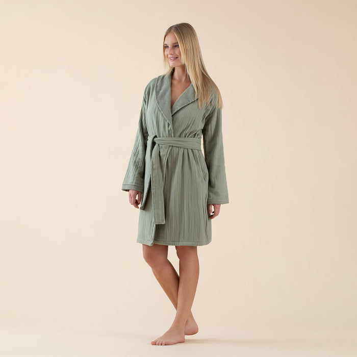 Lagos Woman Bathrobe Green