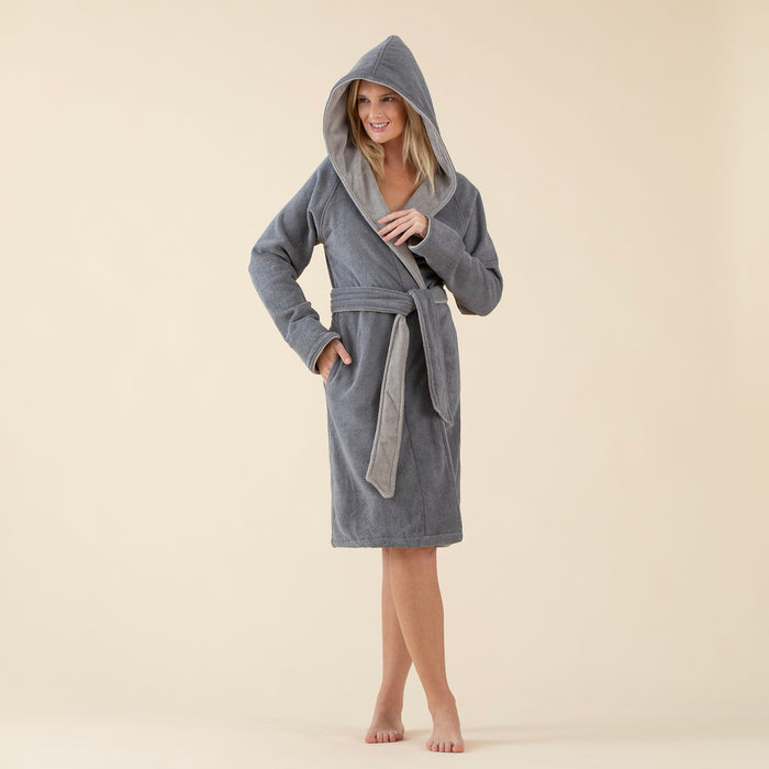 Arian Unisex Bathrobe Dark Grey