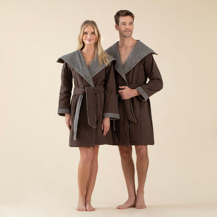 Adriel Unisex Bathrobe Brown