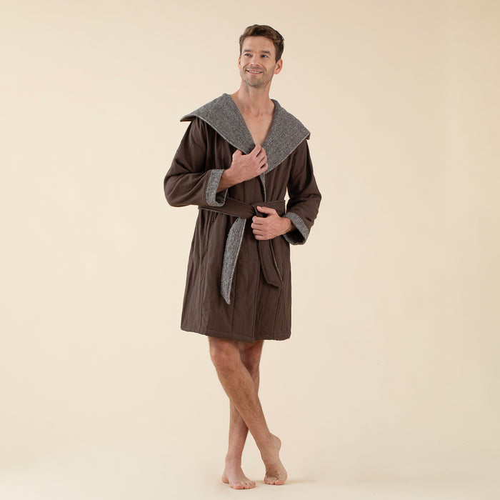 Adriel Unisex Bathrobe Brown