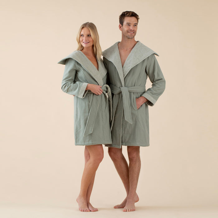 Adriel Unisex Bathrobe Green