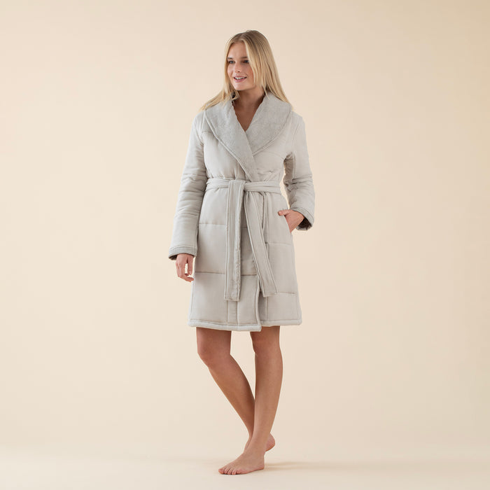 Audel Woman Bathrobe Light Grey