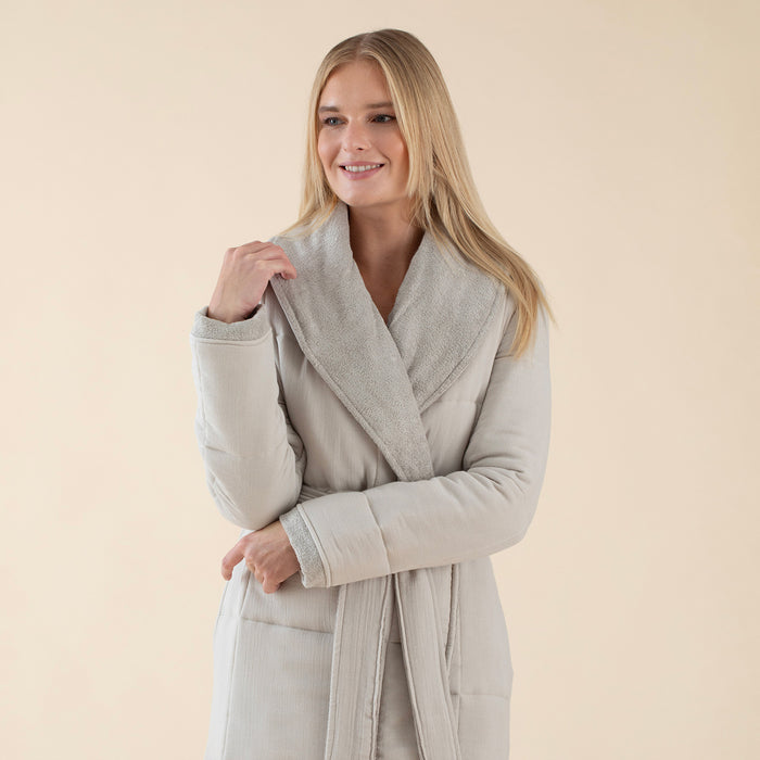 Audel Woman Bathrobe Light Grey