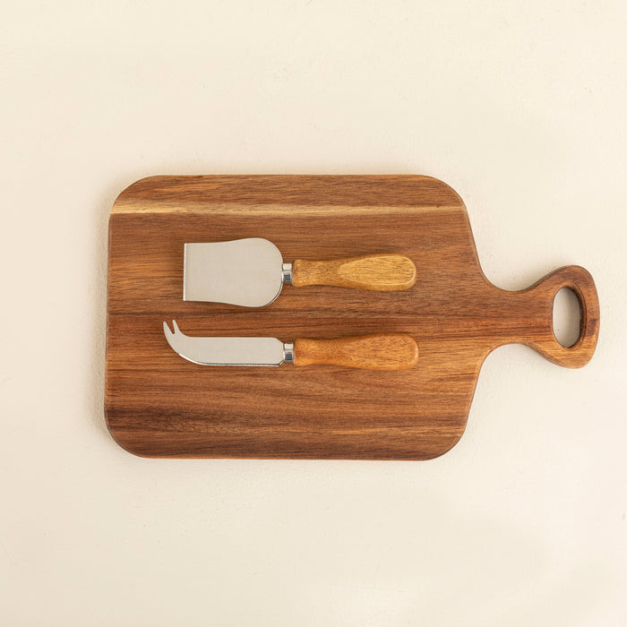 Rectangular Cheese Serving Set Natural