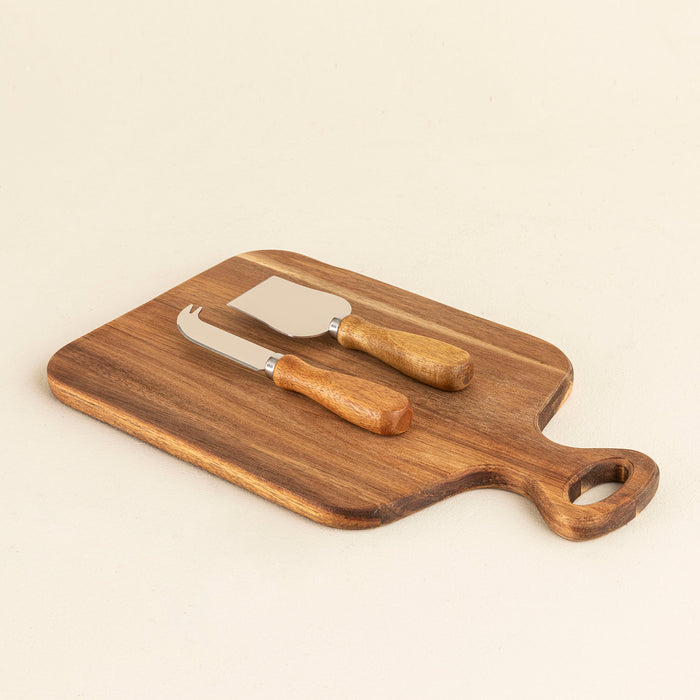 Rectangular Cheese Serving Set Natural