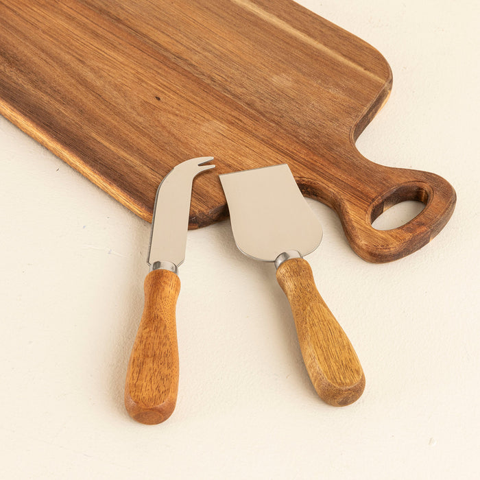 Rectangular Cheese Serving Set Natural