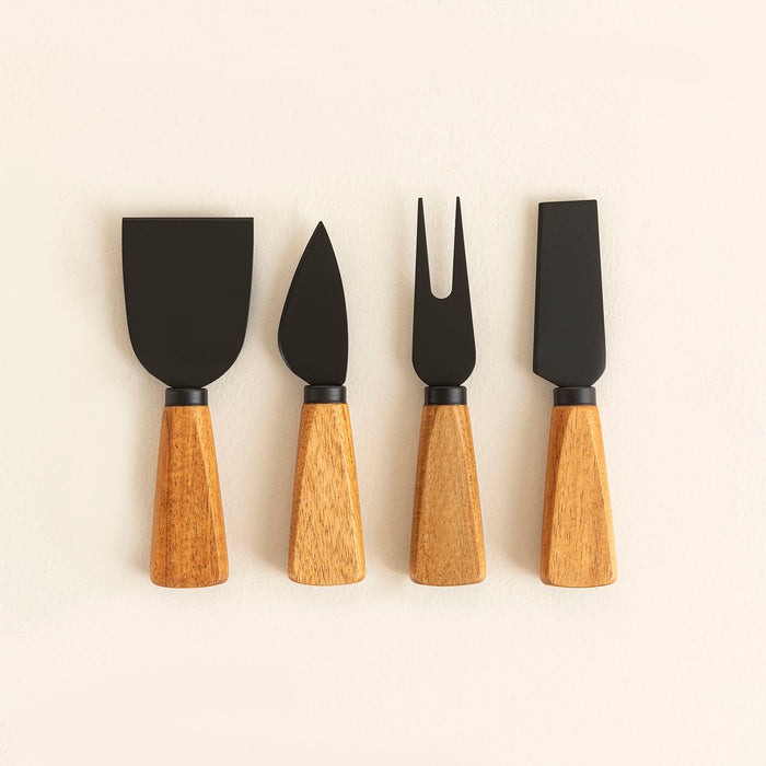 4 Pieces Cheese Knife Set Natural