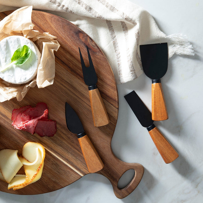 4 Pieces Cheese Knife Set Natural