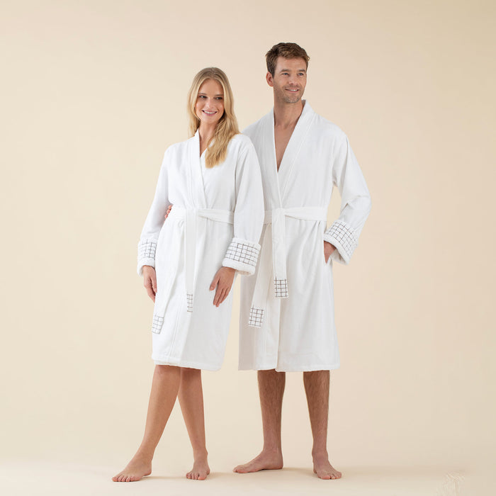 Nathan Unisex Bathrobe White