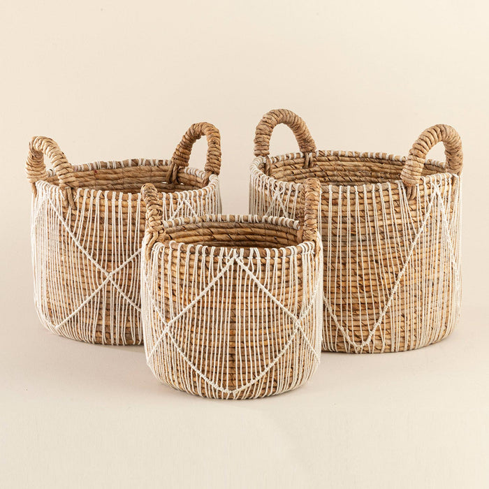 Tordo Dekorative Basket  L NATURAL/WHITE