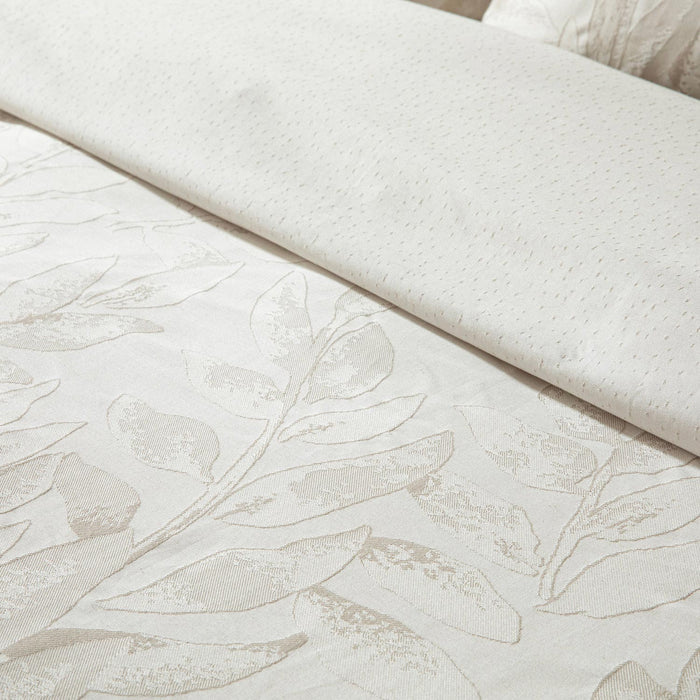 Leaves Duvet Cover Set King Size 230x220 cm Beige