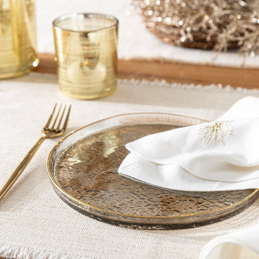 Regua Amber Gold Dinner Plate Gold
