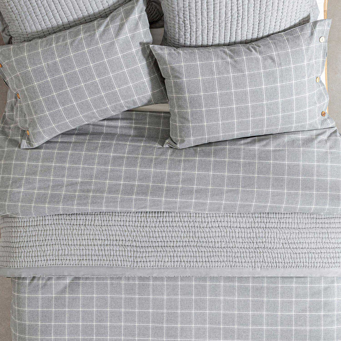 Pedrada Duvet Cover Set Extra King Size 260x220 cm Grey