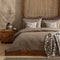 Perle Duvet Cover Set King Size 230x220 cm Coffee