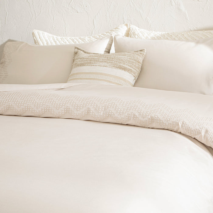 Albin Duvet Cover Set King Size 230x220 cm Beige