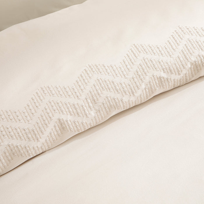 Albin Duvet Cover Set King Size 230x220 cm Beige