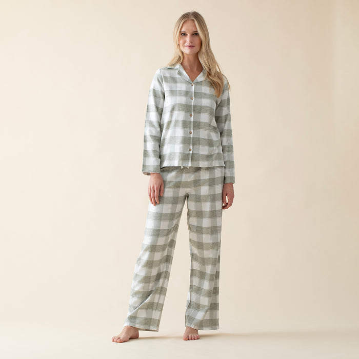 Monteverde Woman Pyjamas Set Ecru/Green