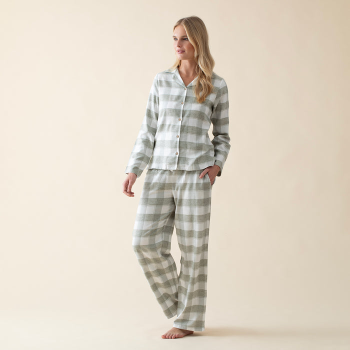 Monteverde Woman Pyjamas Set Ecru/Green