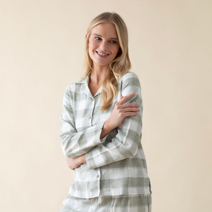 Monteverde Woman Pyjamas Set Ecru/Green