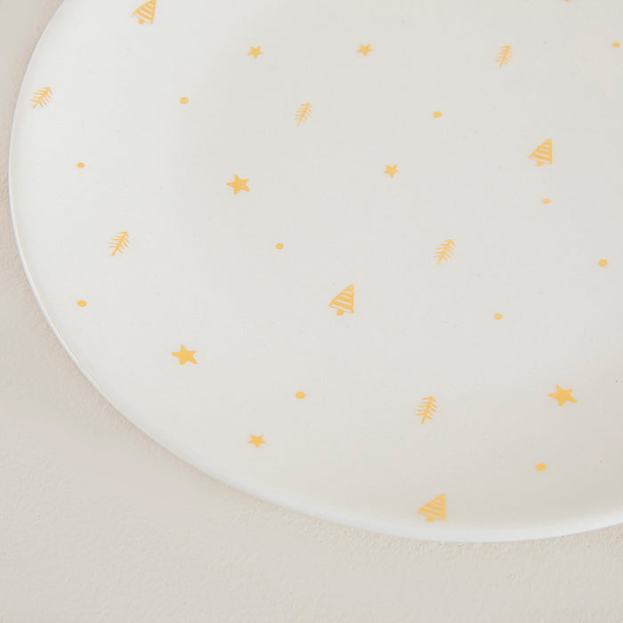 Cielo Cake Plate- 19 cm White-Gold