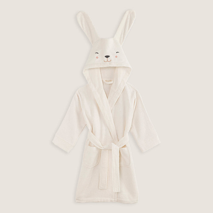 Secret Garden Bathrobe With Hoodie Ecru